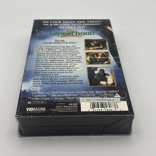 Leprechaun 2 VHS Factory Sealed Nos 1994 Vidmark Warwick Davis Horror Movie - Picture 13 of 16
