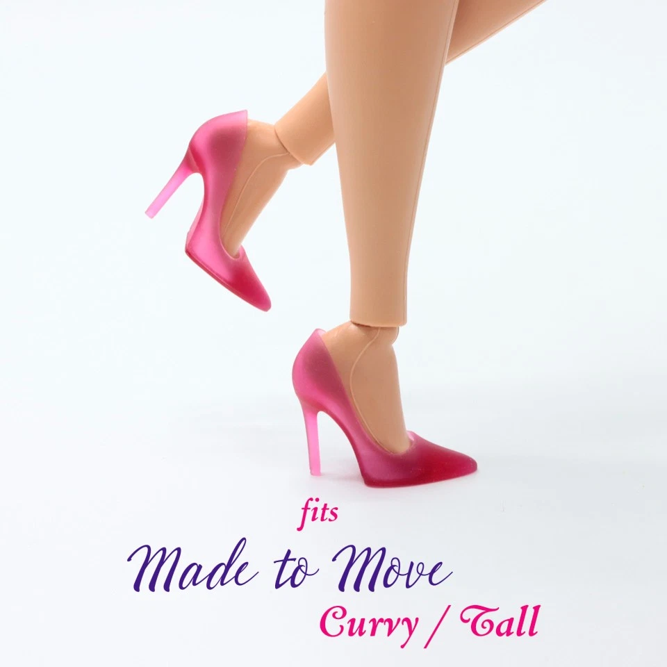Zapatos de tacón alto clásicos con curvas/altos MTM Seaglass - para Barbie hechos para moverse Foto 3 de 4