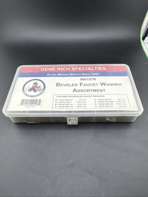 Gene Rich W197B Faucet Washer Assortment Set 