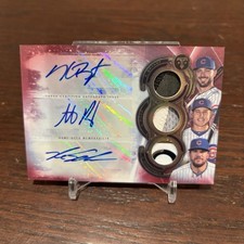 Topps Triple Threads Autograph Relic Combo 1/1 Bryant Rizzo Schwarber Cubs
