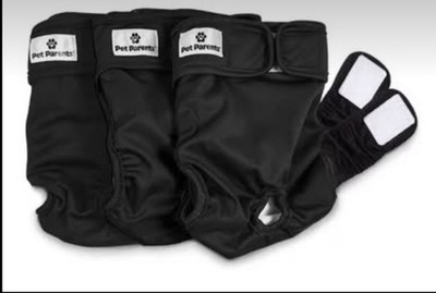 Dog Diapers - Size Medium 14 -20  - Black - New 