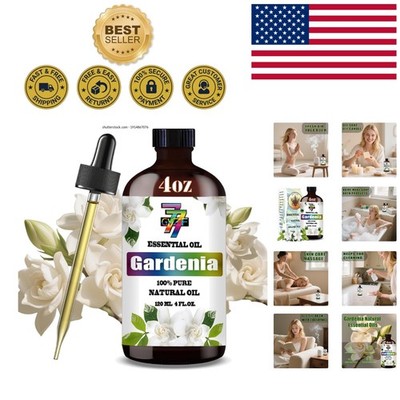 Luxury Gardenia Essential Oil - 4 Fl Oz in Gift-Ready Packaging for Aromatherapy