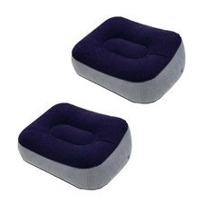 2x Footrest Pillow Car Inflatable Foot Rest Cushion For Home Buses Camping
