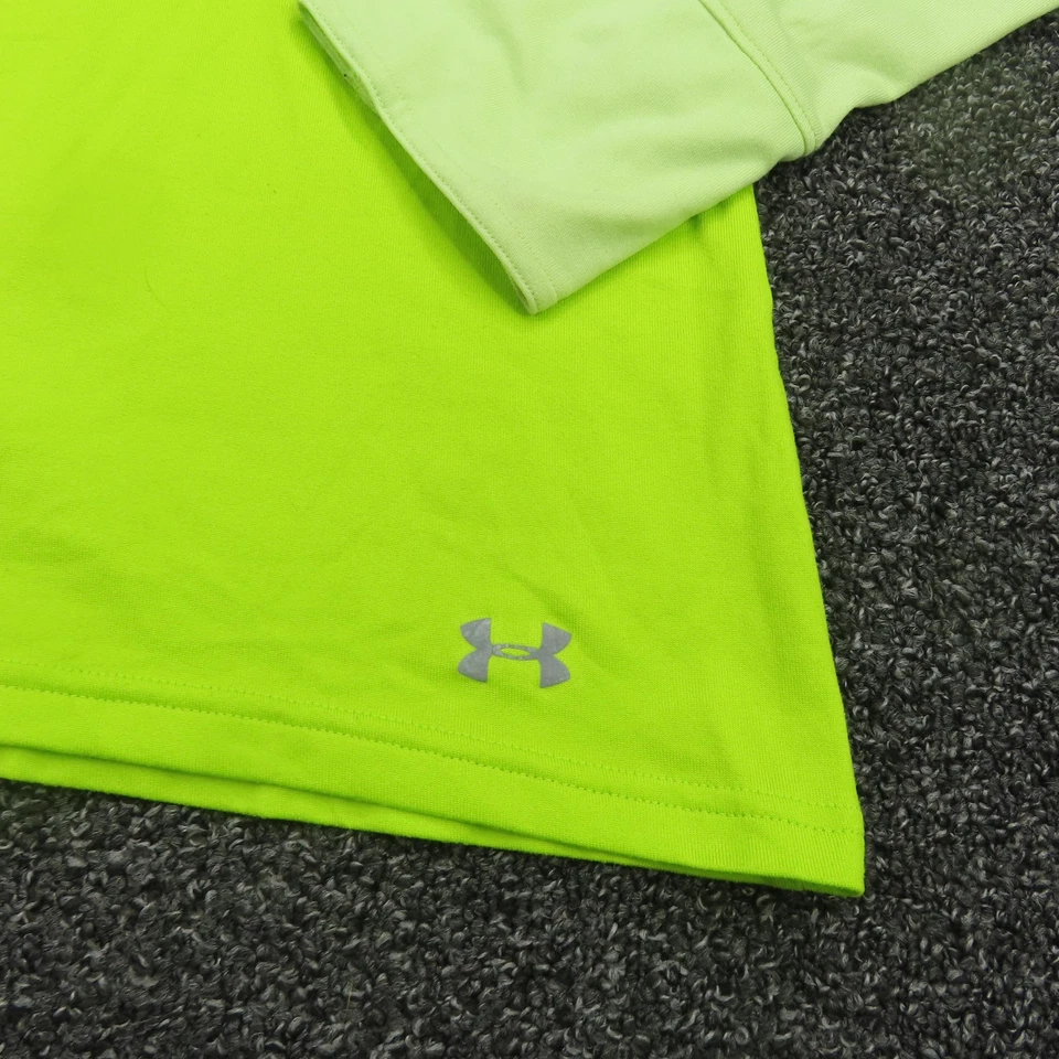 Under Armour Shirt Womens Large Neon Green Long Sleeve AllSeasonGear Semi Fitted - Image 2 of 4