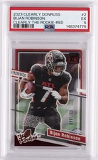 2023 PANINI CLEARLY DONRUSS CLEARLY THE ROOKIES RED BIJAN ROBINSON 46/100 PSA 5