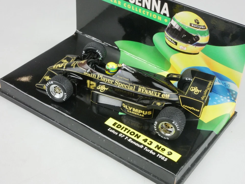 Lang Minichamps 1/43 F1 Ayrton Senna 12 Lotus 97 T-Renault 1985 9 Vetrina 133074 - Immagine 3 di 4