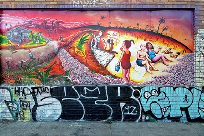 San Francisco Mission District CA 2012 From Border to Border Mural Joel Bergner
