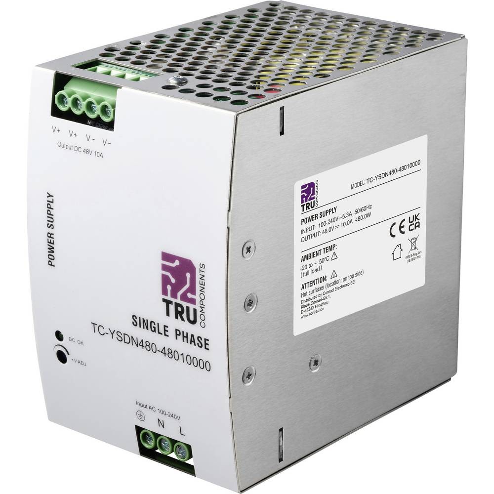 Alimentation rail DIN 48 V 480W TC-13808004 transformateur régulé pour automatisme industriel