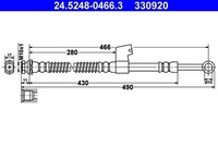 ATE Bremsschlauch 24.5248-0466.3 FüR Hyundai
