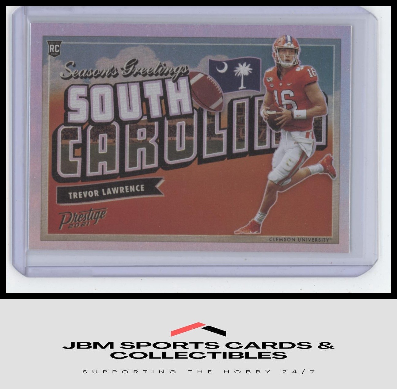 2021 Prestige #SG-1 Trevor Lawrence Seasons Greetings RC