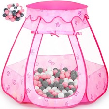 Baby Ball Pit with 50 Balls, Pop Up Play Tent for Indoor Outdoor Fun