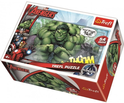 NEW Trefl Jigsaw Puzzle Mini 54 Pieces 4+Ages Kids Marvel Avengers Hulk ...