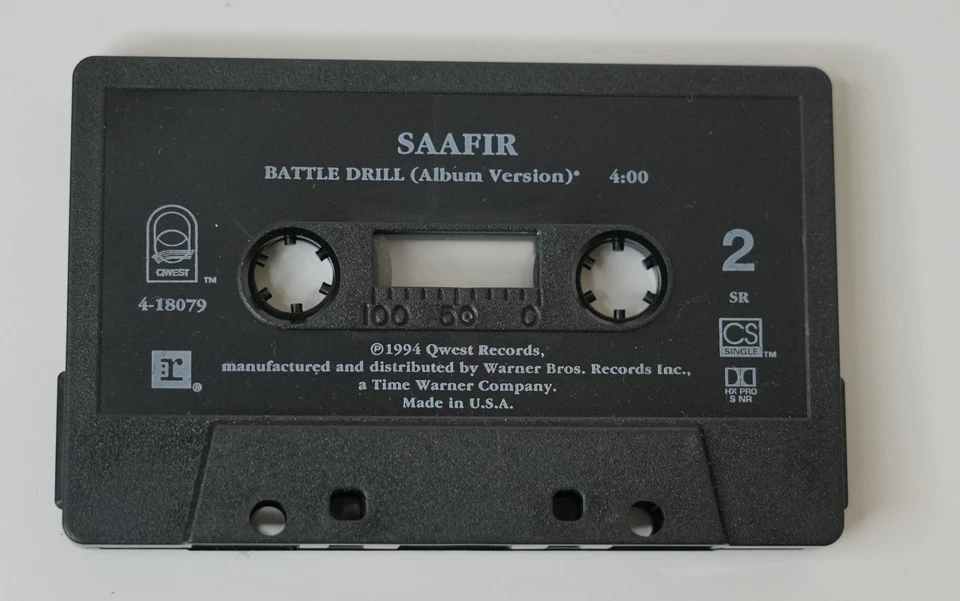 SAAFIR ~ LIGHT SLEEPER/BATTLE DRILL (1994) HIP HOP JAY-Z PRODUCED QWEST Cassette Foto 3 de 4
