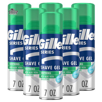 Gillette TGS Series Sensitive Shave Gel 7oz 6 Pack