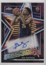 2023 Chrome Future Stars Pink Basketball Refractor 7/55 Ben Sheppard Auto 1j2e