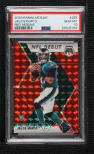 2020 Panini Mosaic NFL Debut Red Prizm Jalen Hurts #265 PSA 10 GEM MT 13c1