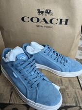 Coach CAP74 Men’s Sneaker Shoe Signature Jacquard Bluebell Size 9.5D New in Box