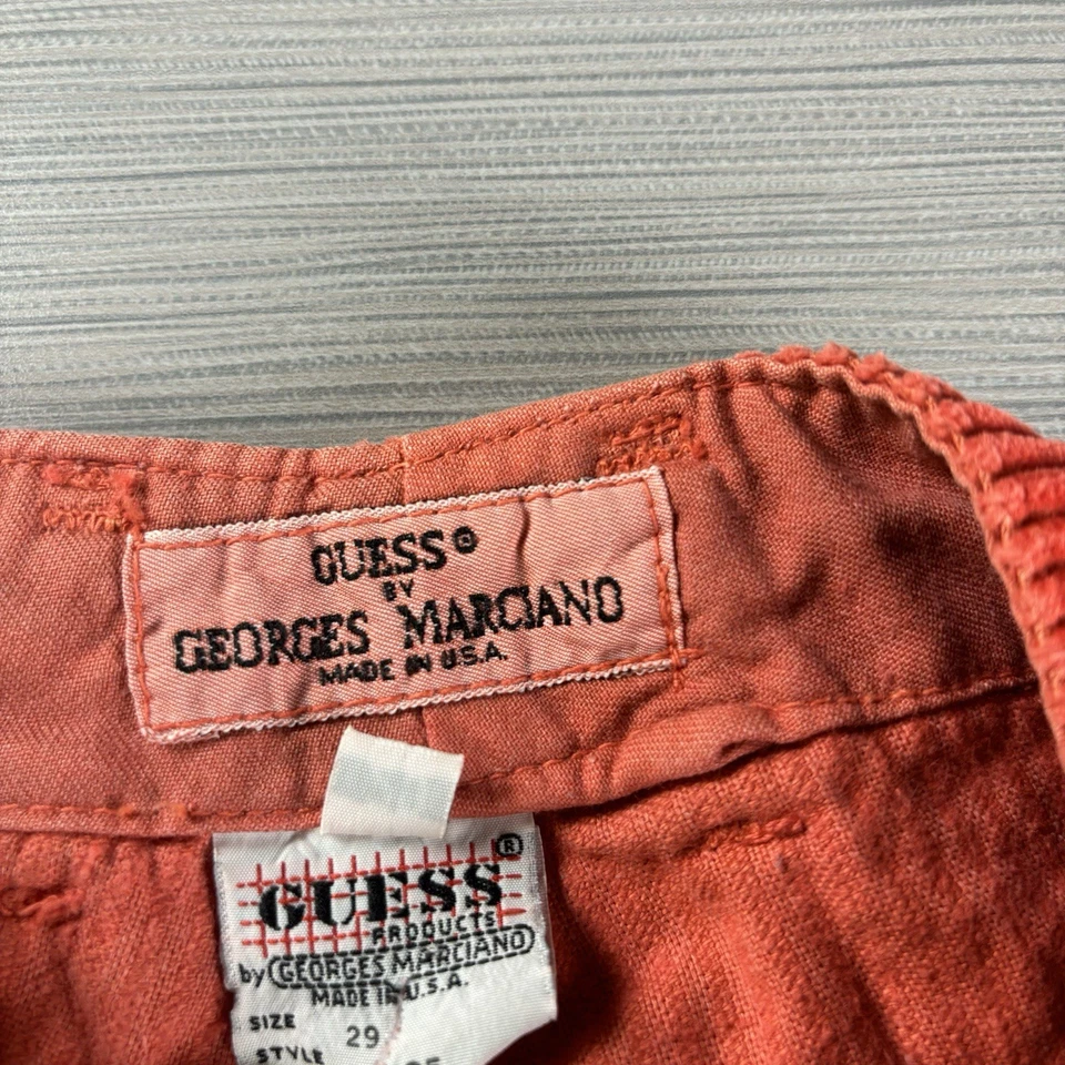 Guess Pants Marciano Women’s W 26 L 30 Vintage Corduroy Orange - Image 4 of 4