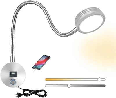 Leselampe Wandmontage, LED Wand Bettlampe Schlafzimmer Wandlampe Mit Schalter To - Bild 1 von 4