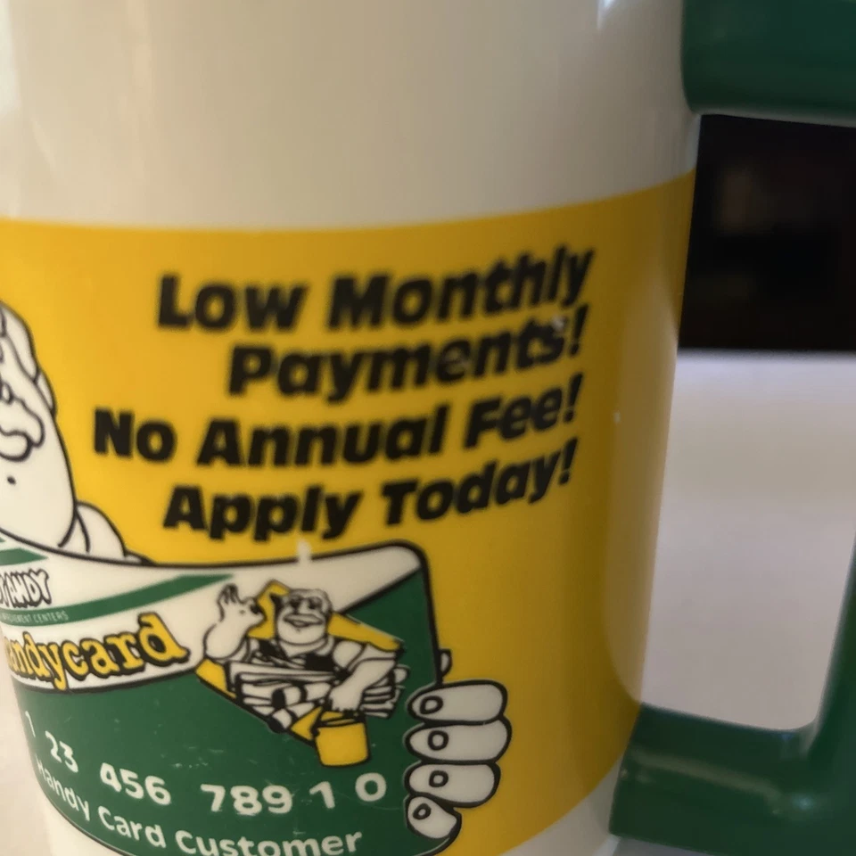 Taza de plástico vintage rara años 80 práctica tienda Andy mejoras para el hogar sin tapa Foto 3 de 4