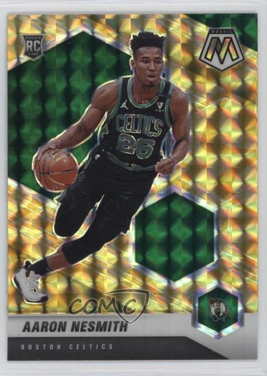 2020-21 Panini Mosaic Rookie Reactive Yellow Prizm Aaron Nesmith #227 06e0