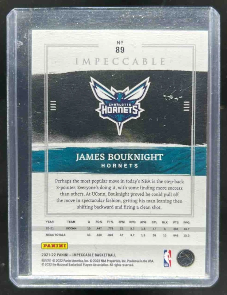 2021-22 Impeccable James Bouknight Rookie RC #/99 Hornets - Image 2 of 2