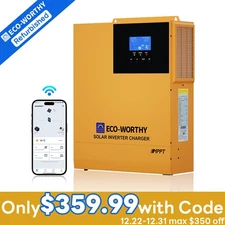 ECO-WORTHY 3500W 48V Solar hybrid Inverter MPPT 80A Controller for Solar Kit