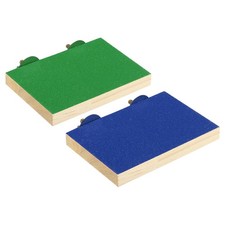 Bird Berch Tripolo Platform, 1 Wooden Stand Set, Green Blue