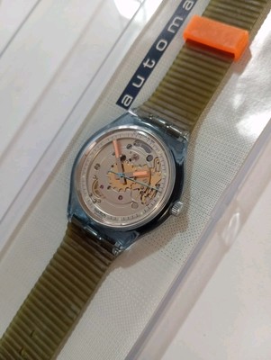SWATCH AUTOMATIK 1991 BLUE MATIC SAN100 NEU VOLL FUNKTIONSFÄHIG