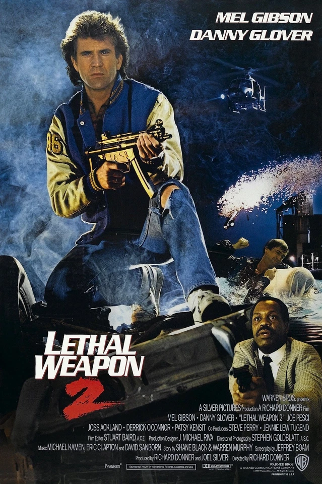 Lethal Weapon 2 movie poster - Mel Gibson, Danny Glover - 11 x 17 inches