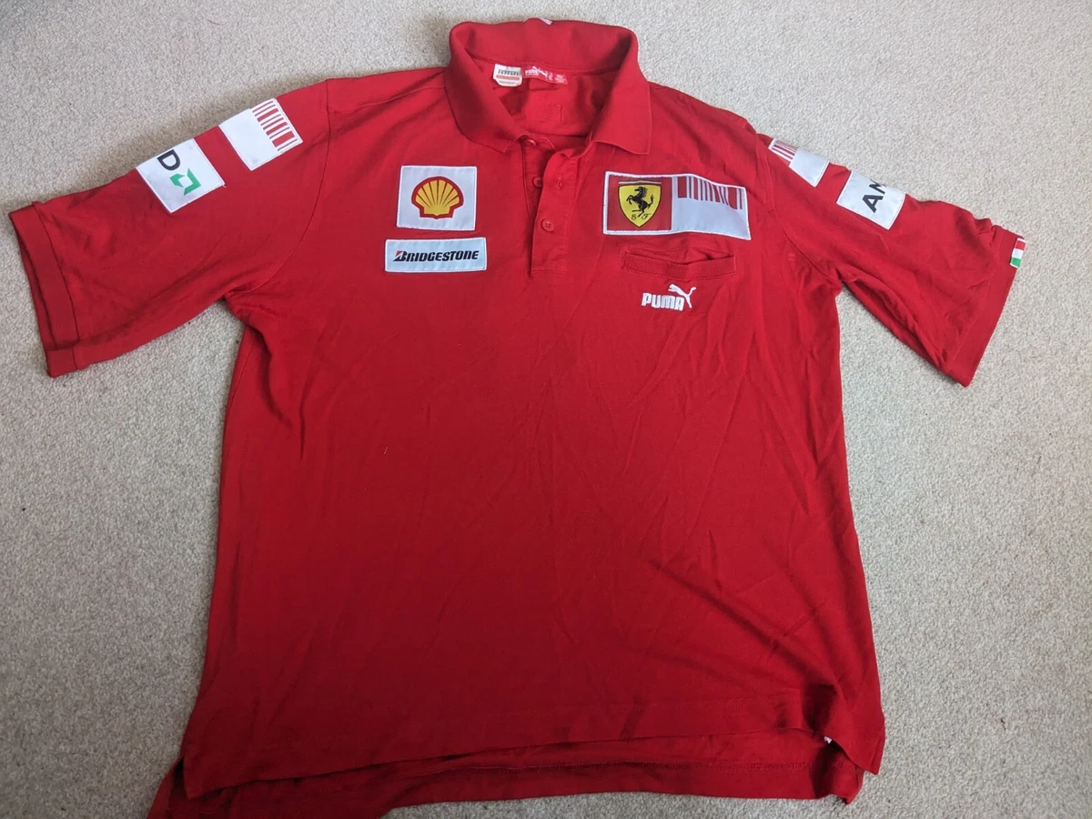 Official Ferrari Marlboro Puma Barcode F1 Team Issue Polo Shirt eBay