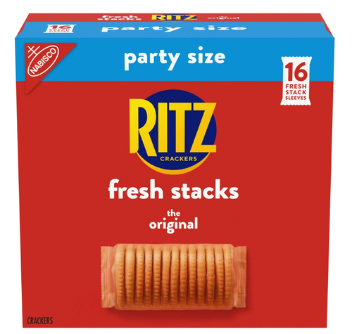 RITZ Fresh Stacks Original Crackers, Party Size, Travel Snacks, 23.7 oz (16 Mult