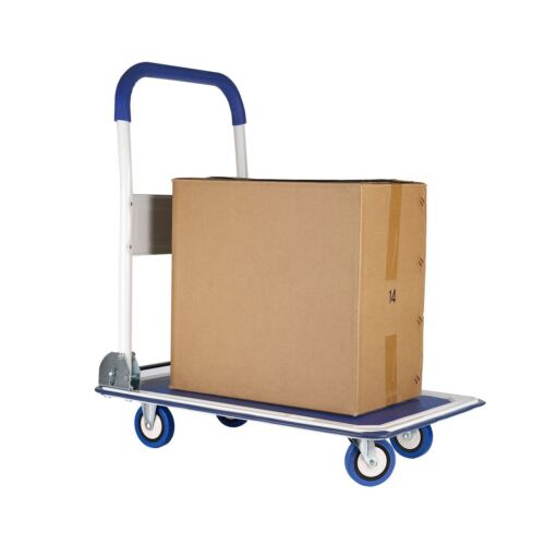( USED ) Folding Hand Truck Dolly Cart Wheels Luggage Cart Trolley Moving 330lbs - Picture 3 of 7