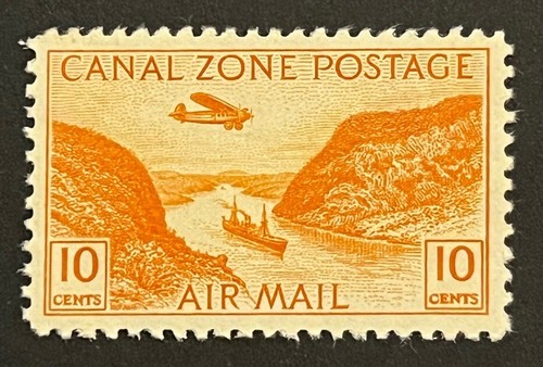 Travelstamps: Canal Zone Stamps Scott #C9, 10 Cent Airmail Issue Mint OG H - Picture 5 of 5