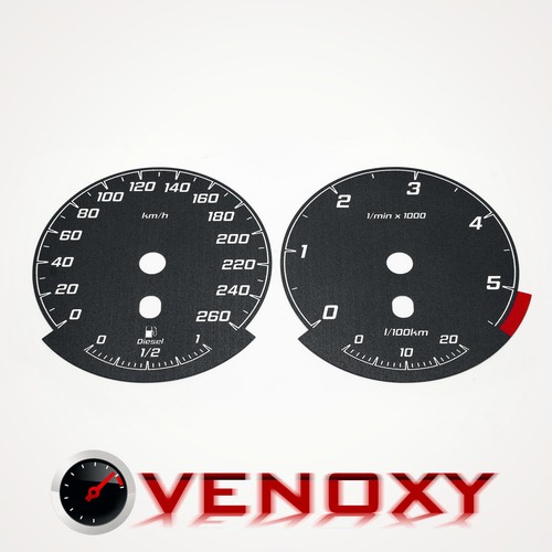 BMW e90 5000 RPM 260 KM/H Aftermarket Instrument Cluster Black Gauge Faces - Picture 1 of 4