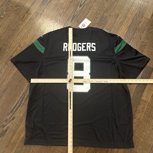 New York Jets Jersey 3XL Aaron Rodgers Black Nike Vapor Limited - Picture 9 of 9