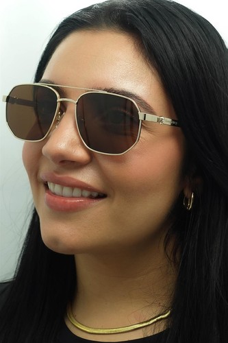 Alexander McQueen Gafas de Sol AM0458S 002 Oro Marrón - Imagen 5 de 6