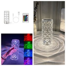 LED 16 colors Crystal Table Lamp Diamond Night Light Atmosphere Bedside Bar