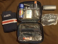 Vintage Delta Airlines Business Class Amenities Toiletries Travel Kit Bag New