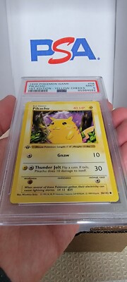 PSA 9 1st Edition Base Set Pikachu Yellow Cheeks Pokemon PSA 9 1st Edition Base Set Pikachu Yellow Cheeks Pokemon