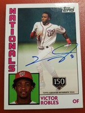 2019 Topps 1984 Baseball AUTO 150 YEARS SP VICTOR ROBLES Mets #84A-VR #'d 27/150