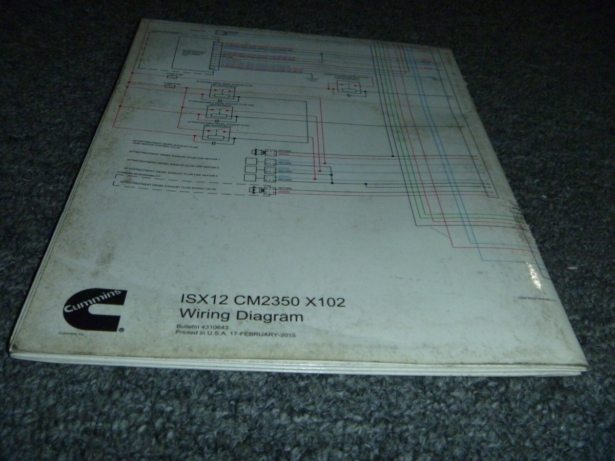 Cummins ISX12 CM2350 X102 Electrical Wiring Diagrams Manual
