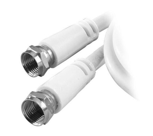 Cable RTV antenna Coax F Male/Male Double Shielded 90dB White 5m. HAMA - Zdjęcie 2 z 5