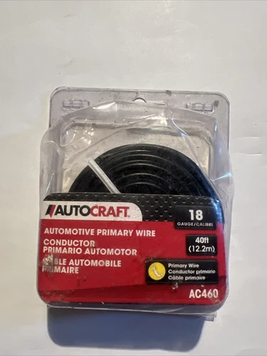 AutoCraft Automotive Primary Wire, 18 Gauge, Black, 40 Ft AC460 - FREE SHIPPING