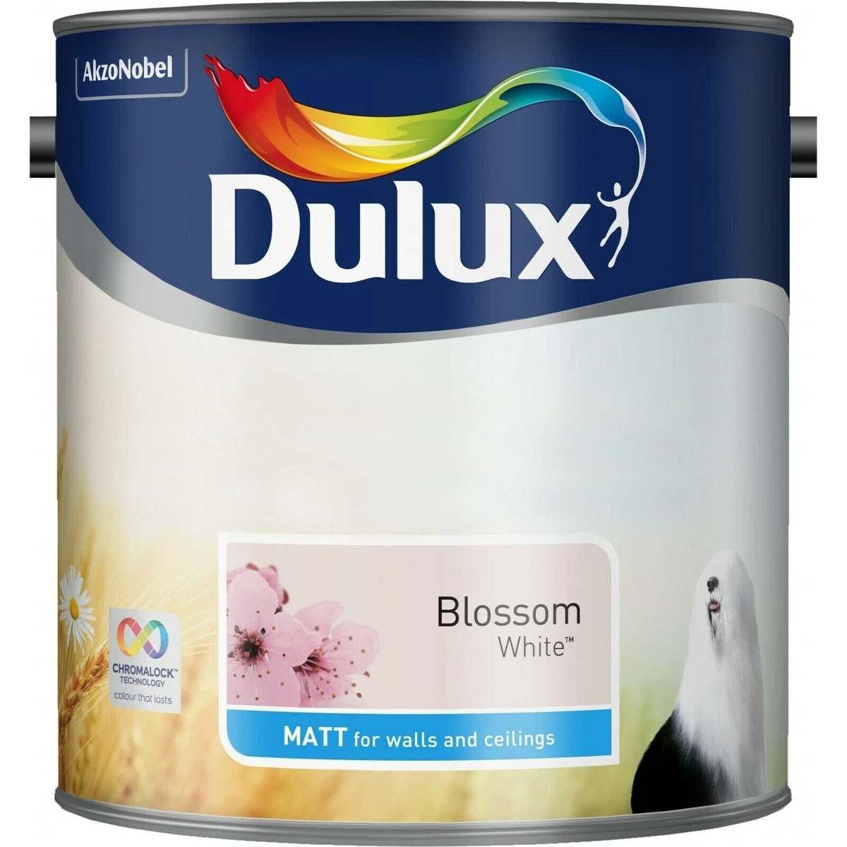 Dulux MATT Paint for walls and ceilings Blossom White 2.5L