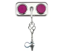 ALTALINE Bicycle Rectangle Cage Mirror Chrome Purple