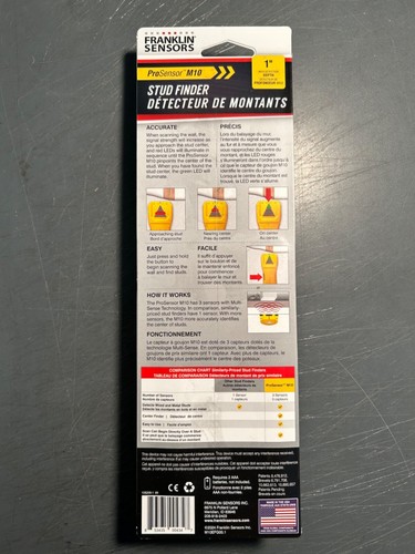 FRANKLIN SENSORS LED PROSENSOR M10 1” STUD FINDER BRAND NEW - Picture 2 of 2