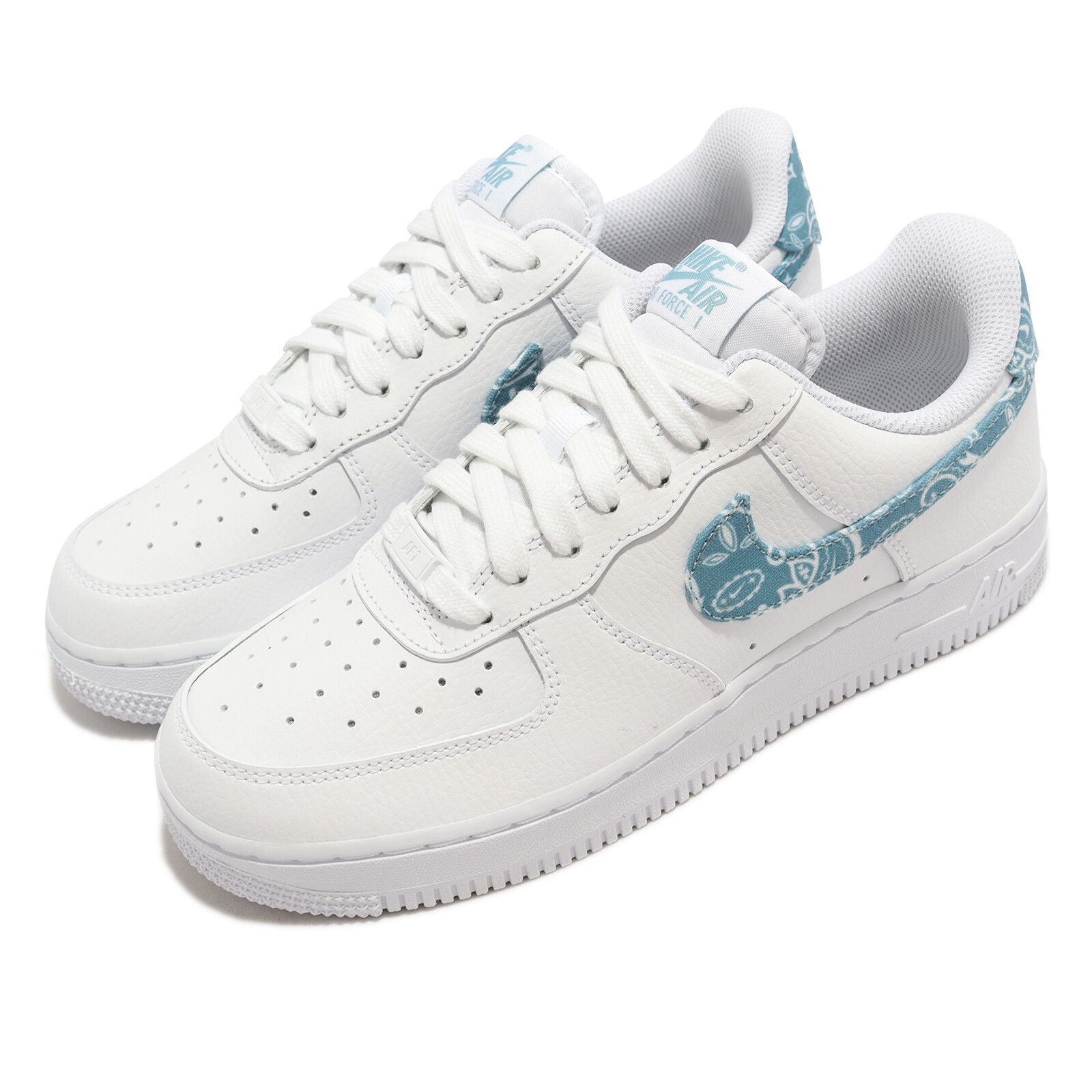 Повседневная женская обувь Nike Wmns Air Force 1 07 ESS Blue Paisley White AF1 DH4406-100