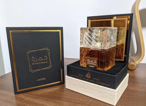 Lattafa Perfumes Khamrah for Unisex Eau de Parfum Spray, 3.4 Ounce
