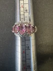 Vintage Woman’s Silver Ring  925 Pink Main Stones Size 6.5